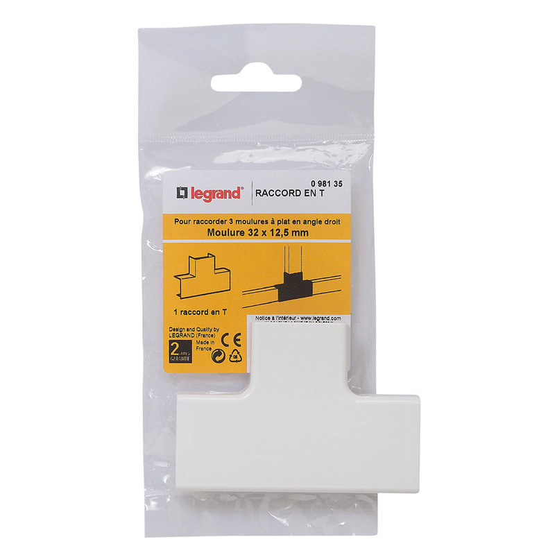 Legrand 098135 - Raccord en T - pour moulure section 32x12,5mm