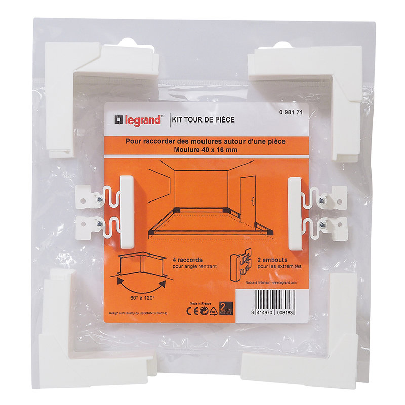 Legrand 098171 - Kit tour de pièce - pour moulure section 40x16mm