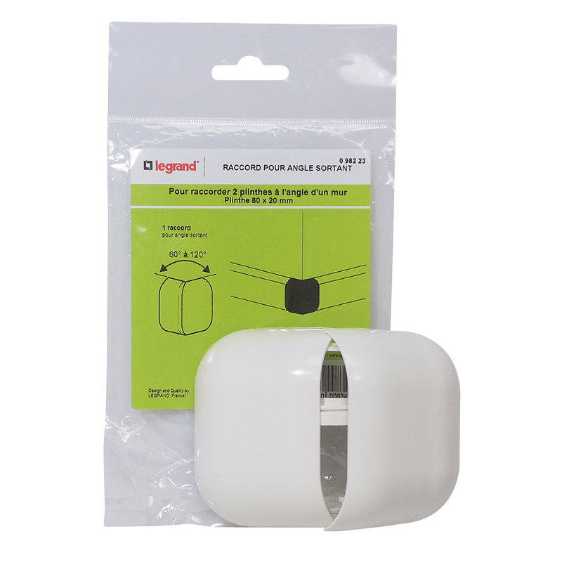 Legrand 098223 - Raccord pour angle sortant - pour plinthe 80x20mm