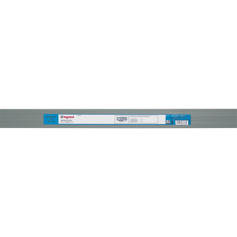 Legrand 098247 - Passage de sol pour câbles 50x12mm - gris