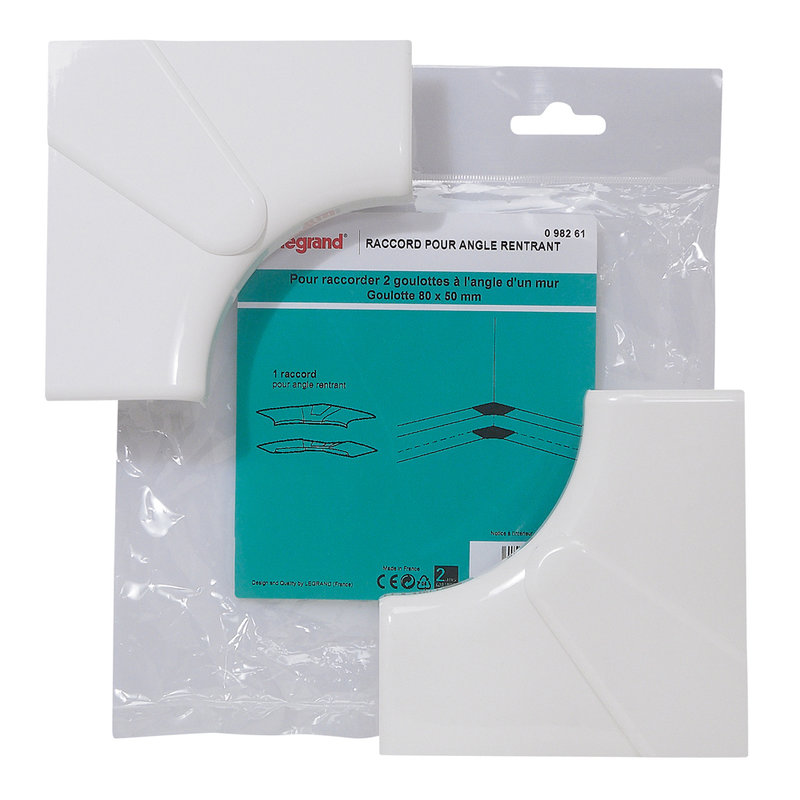 Legrand 098261 - Raccord pour angle rentrant - pour goulotte 80x50mm