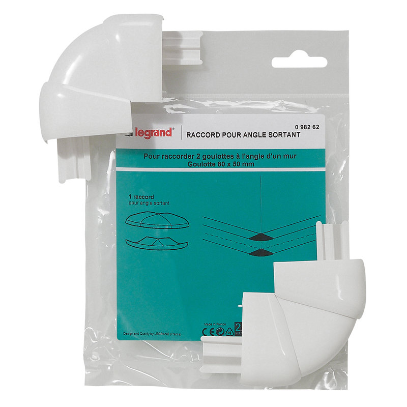 Legrand 098262 - Raccord pour angle sortant - pour goulotte 80x50mm