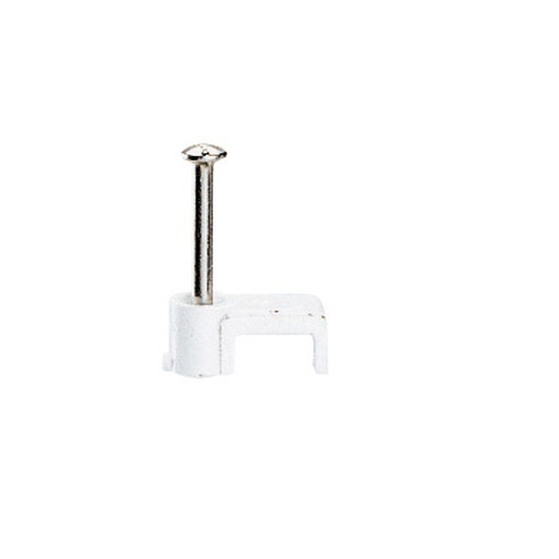 Legrand 098339 - Cavaliers Fixfor x 100 - pour câble méplat 2x1mm² - boîte - blanc