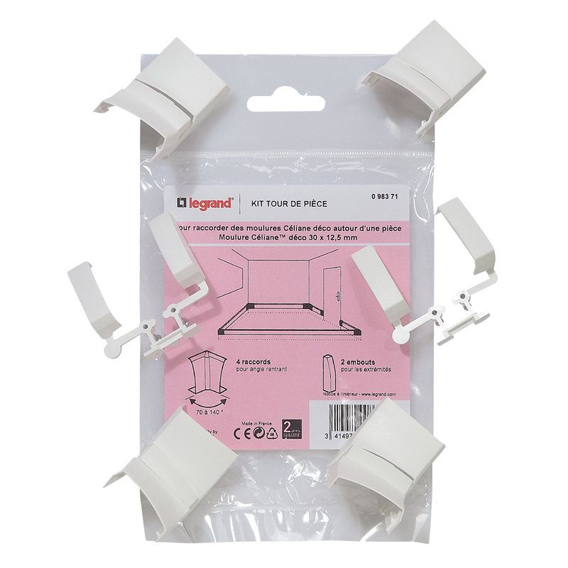 Legrand 098371 - Kit tour de pièce - pour moulure Céliane déco 30x12,5mm