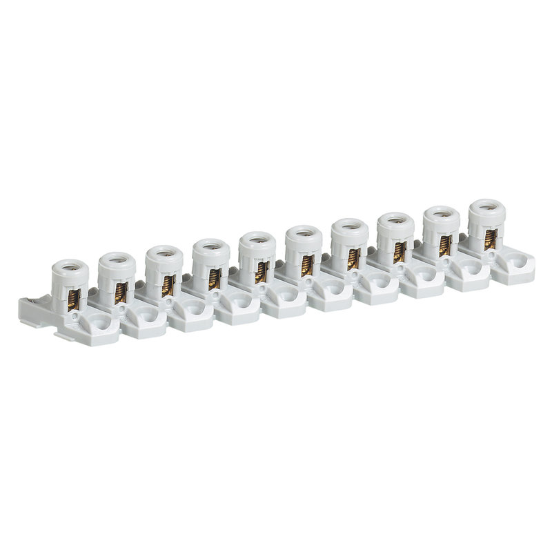 Legrand 098400 - Borne de raccordement pour coffrets de dérivation - 2x6 mm² - 10 bornes