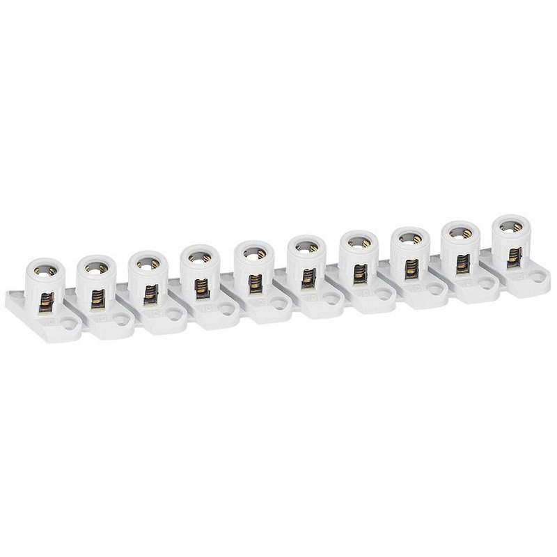 Legrand 098401 - Borne de raccordement pour coffrets de dérivation - 2x10 mm² - 10 bornes