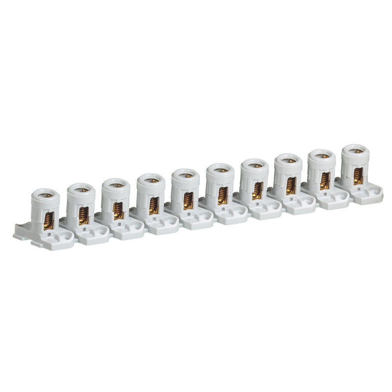 Legrand 098402 - Borne de raccordement pour coffrets de dérivation - 2x16 mm² - 10 bornes