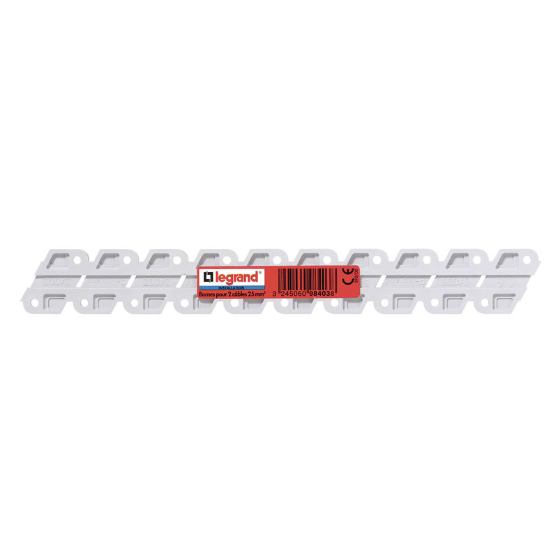 Legrand 098403 - Borne de raccordement pour coffrets de dérivation - 2x25 mm² - 10 bornes