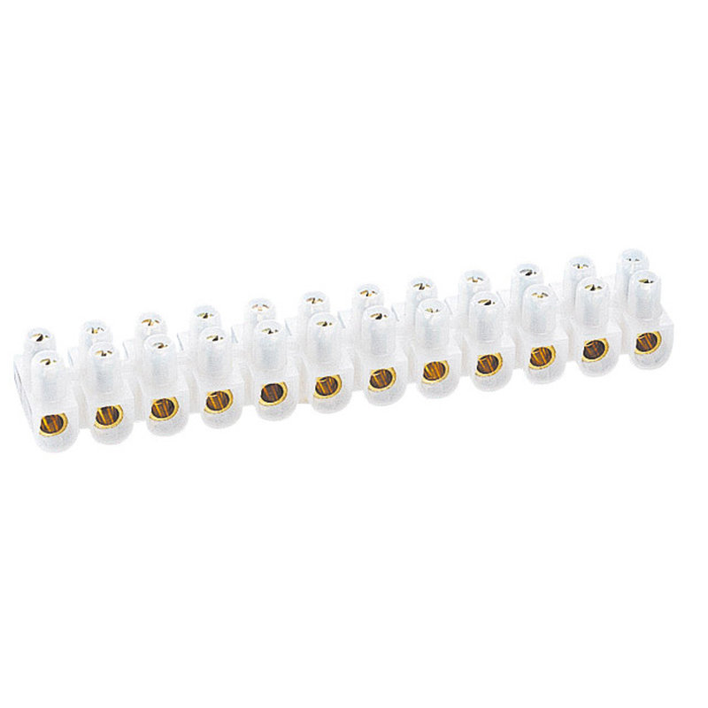 Legrand 098423 - Borne de raccordement Nylbloc - 16mm² - 76A - 12 bornes - blanc