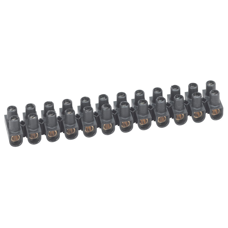 Legrand 098434 - Borne de raccordement Nylbloc 12 plots de 25mm² - 101A - noir