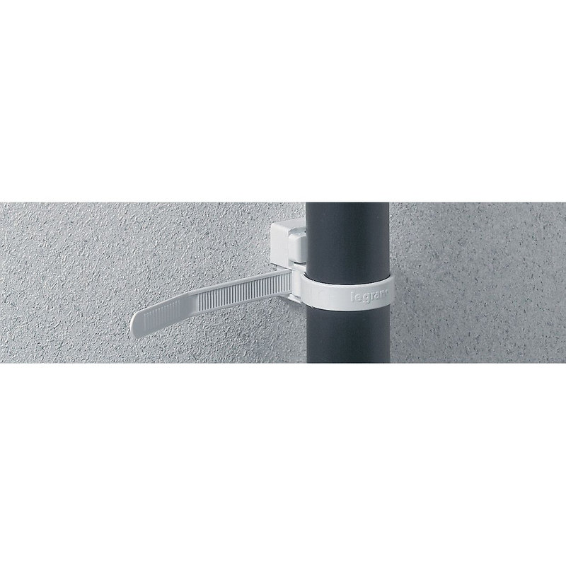 Legrand 098450 - Sachet de 20 colliers à embase - finition gris