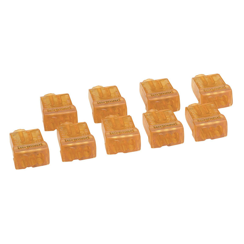 Legrand 098483 - Borne de connexion Nylbloc auto pour fils rigides - 9 bornes oranges pour 3 fils