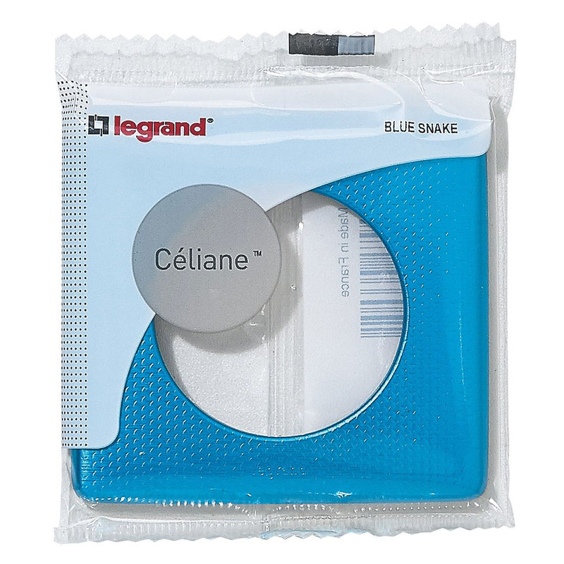 Legrand 098856 - Plaque Céliane - Métal Blue Snake - 1 poste