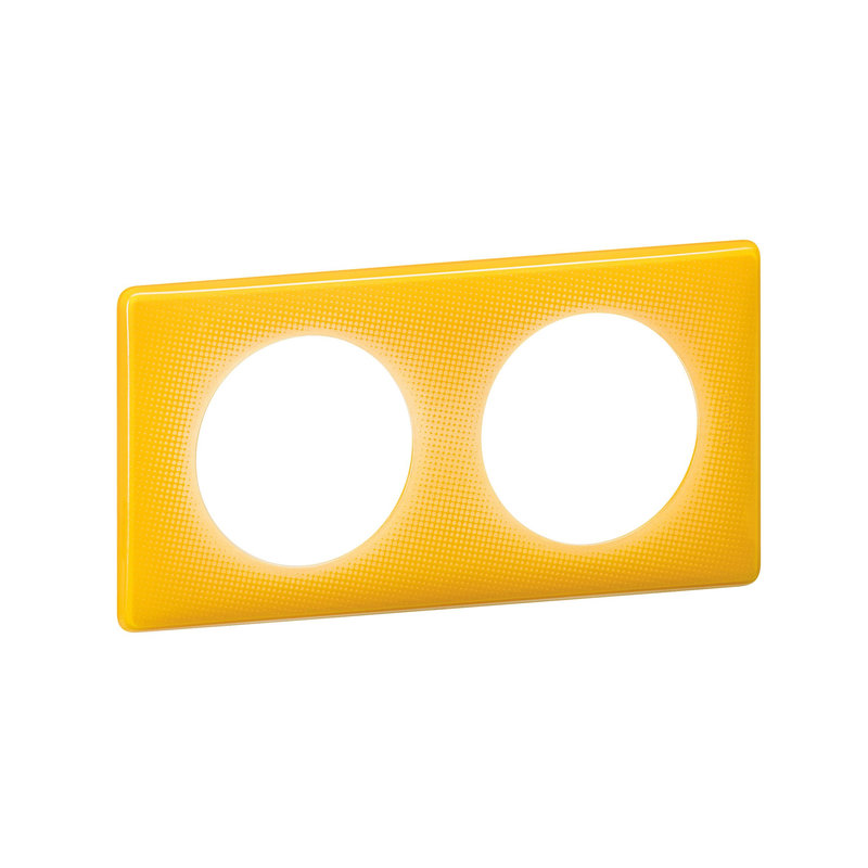 Legrand 098868 - Plaque Céliane Memories 2 postes finition Jaune Today - emballage grand public
