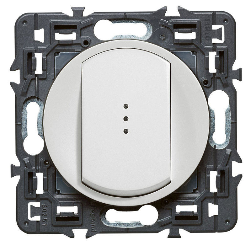 Legrand 099502 - Interrupteur ou va-et vient lumineux avec voyant fourni Céliane Soft 10A - blanc