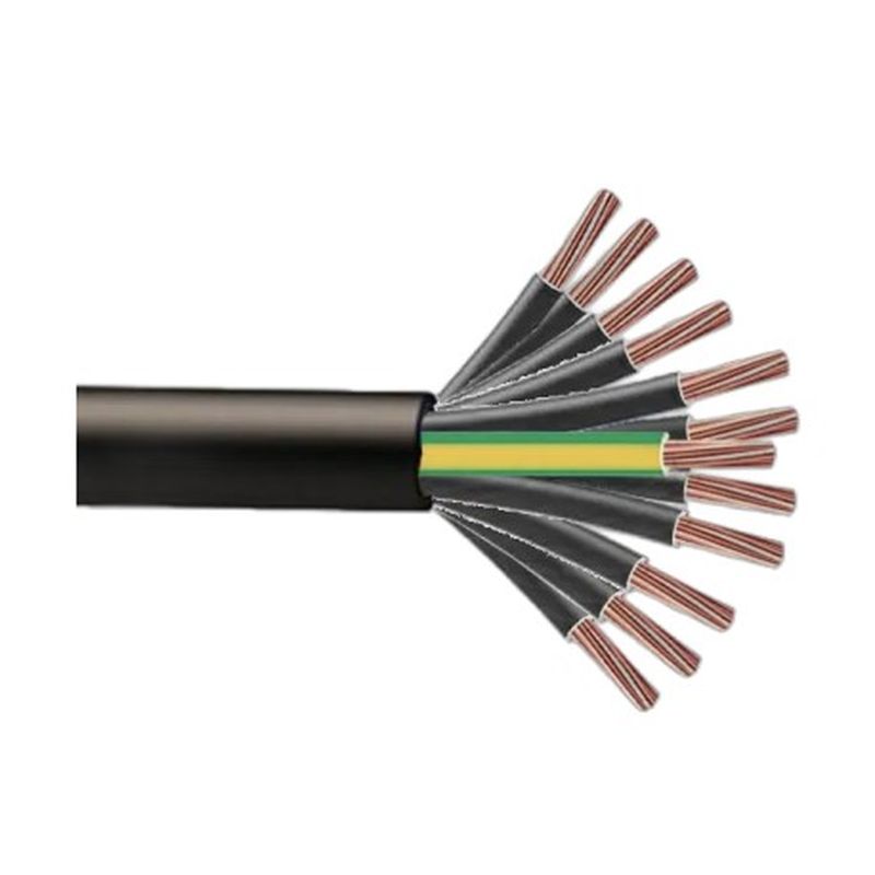 [CAB-15061] Câble Électrique U-1000 R2V 7G1.5 mm² Cuivre Rigide Noir - Couronne De 50M