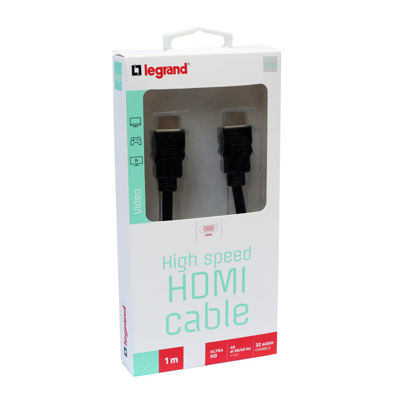 Legrand 090982 - Cordon Ethernet HDMI High Speed - Longueur 1m