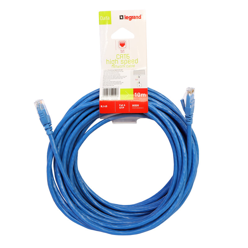Legrand 090994 - Cordon Ethernet Cat.6 U/UTP PVC - Longueur 10m