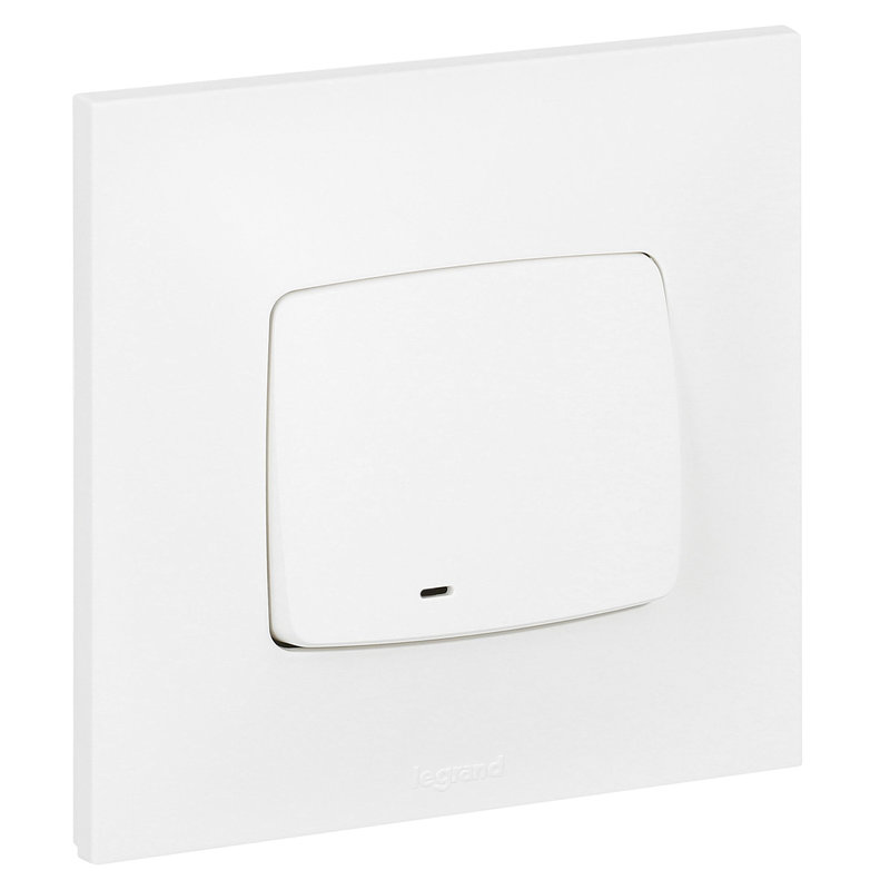 Legrand 091324 - Poussoir lumineux avec voyant fourni Neptune 6A - blanc