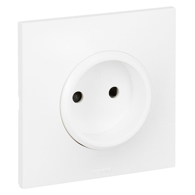 Legrand 091355 - Prise de courant sans terre Neptune - Blanc