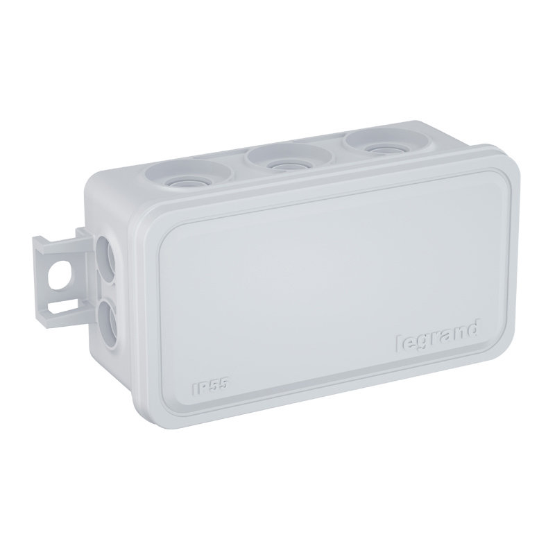 Legrand 092004 - Boîte de dérivation Plexo rectangulaire 80x43x34mm ave 10 embouts Ø 7mm à 16mm