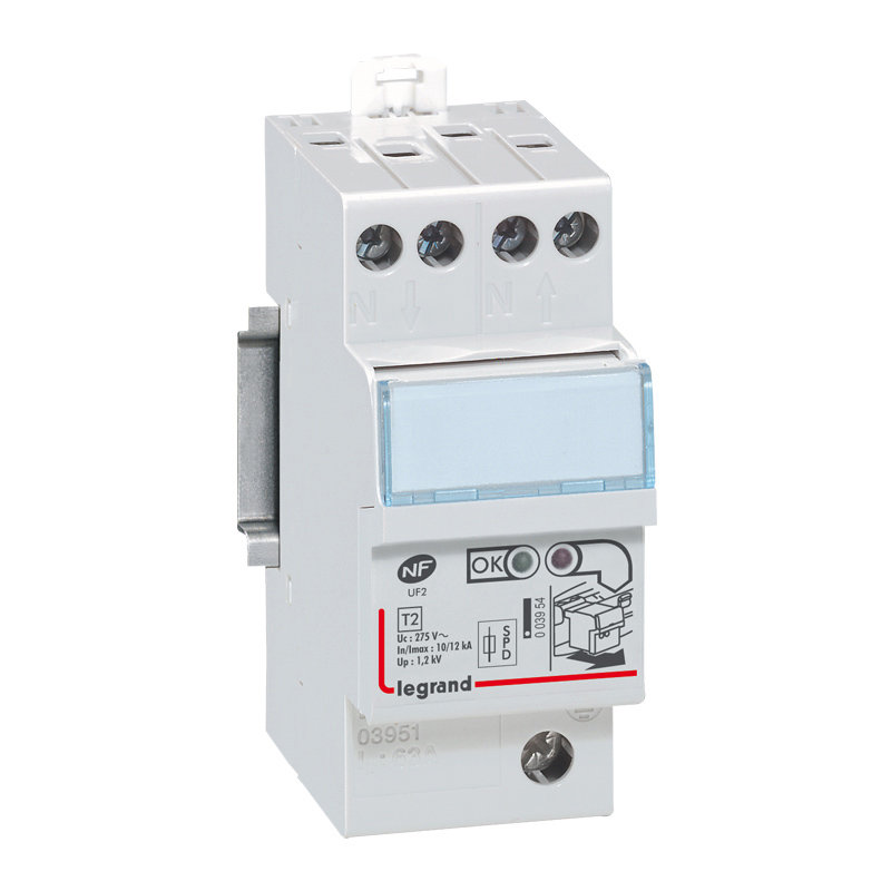 Legrand 092766 - Parafoudre pour logement avec protection intégrée - 2 modules DIN