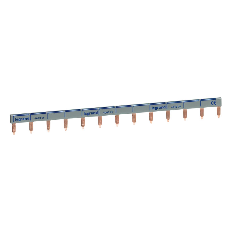 Legrand 092793 - Peigne d'alimentation horizontale HX³- pour Uni et Uni + neutre - 13 modules