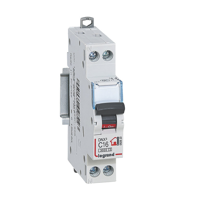 Legrand 092823 - Disjoncteur DNX³ Phase + Neutre 16A - bornes à vis - 1 module