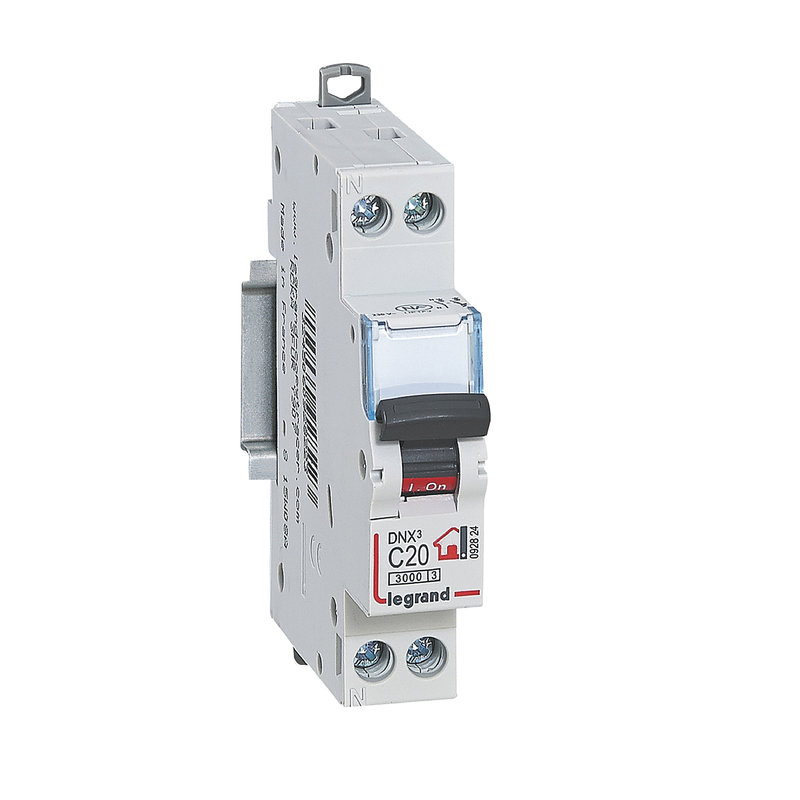 Legrand 092824 - Disjoncteur DNX³ Phase + Neutre 20A - bornes à vis - 1 module