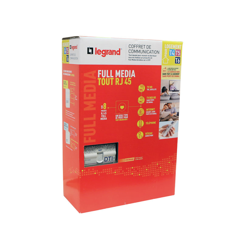 Legrand 093079 - Coffret de communication Full Media tout RJ45 pour T4 à T6 neuf