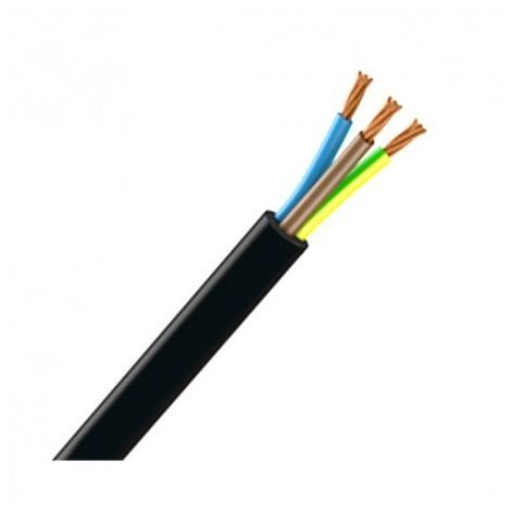 [CAB-1517] Câble Électrique U-1000 R2V 3G4 mm² Cuivre Rigide Noir - Couronne De 50M