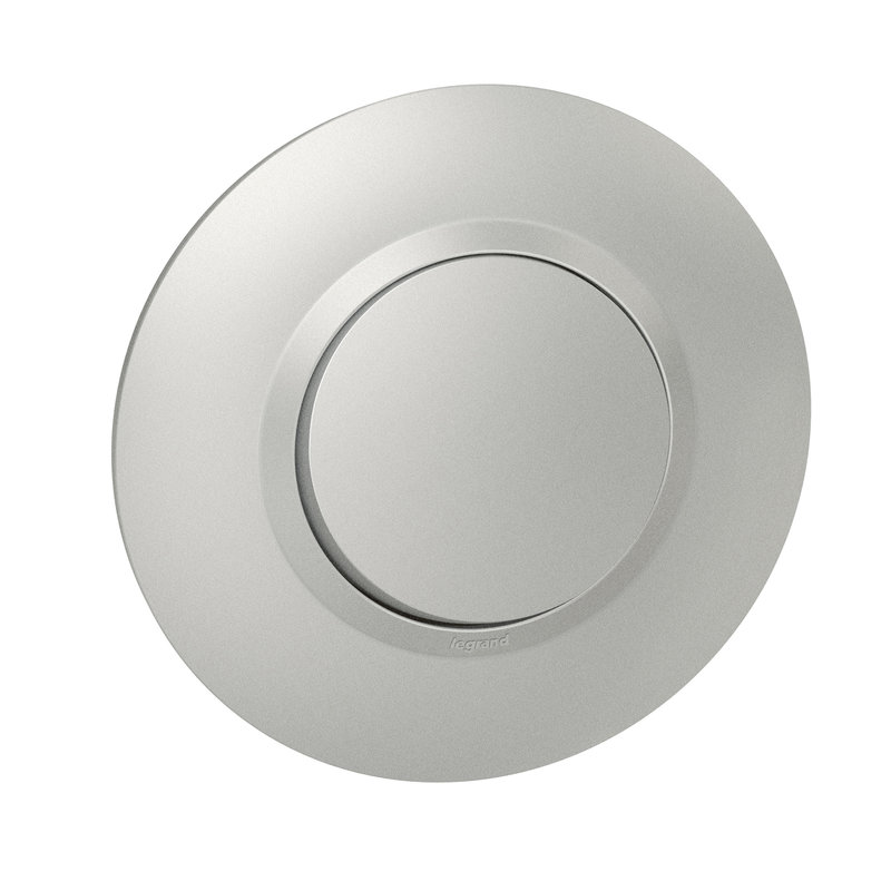 Legrand 095080 - Interrupteur ou va-et-vient dooxie complet avec plaque déco - aluminium