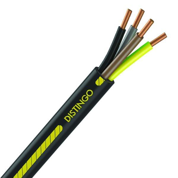 [CAB-1520] Câble Électrique U-1000 R2V 5G4 mm² Cuivre Rigide Noir - prix au mètre