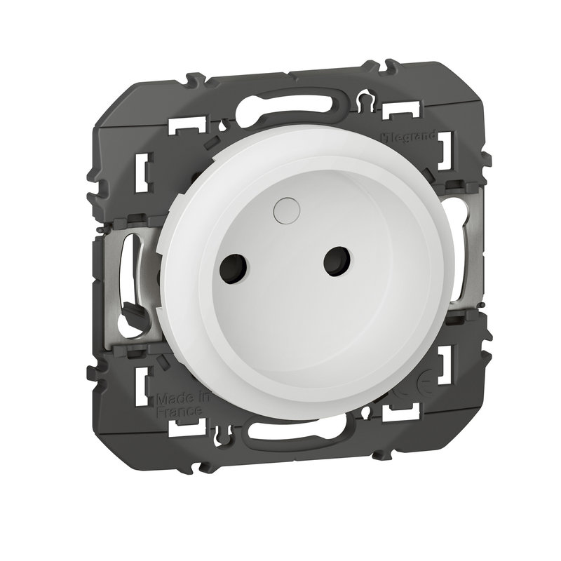 Legrand 095214 - Prise de courant 2P à puits dooxie 16A finition blanc - sachet