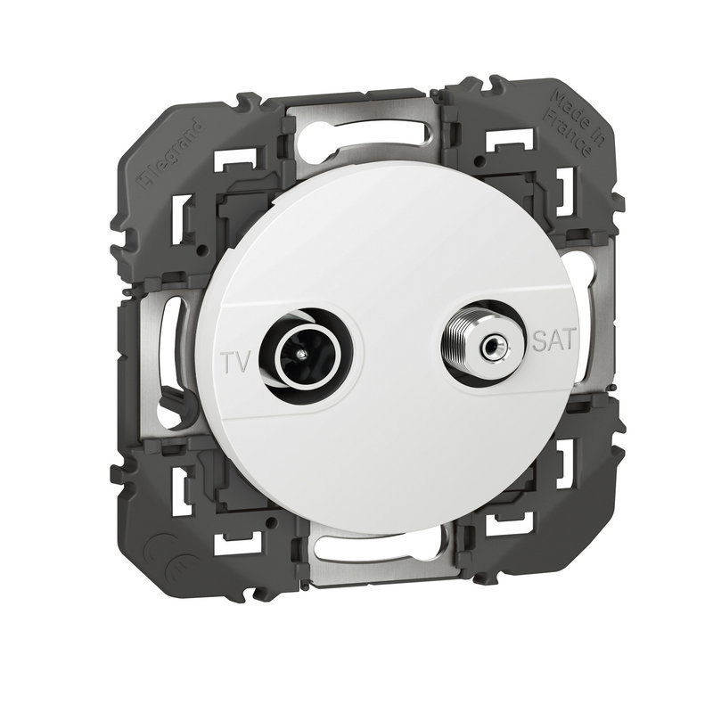 Legrand 095224 - Prise TV-SAT étoile blindée dooxie finition blanc - sachet