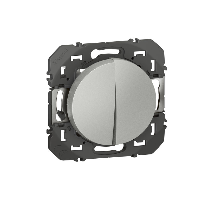 Legrand 095236 - Interrupteur ou va-et-vient 10AX + poussoir 6A dooxie finition alu