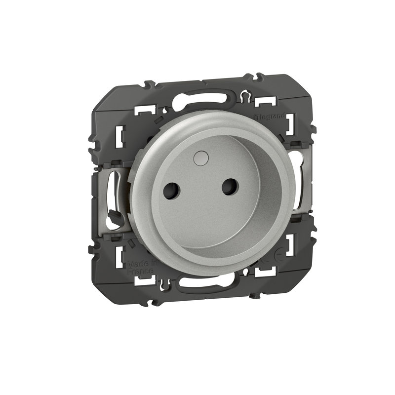 Legrand 095244 - Prise de courant 2P à puits dooxie 16A finition alu - sachet