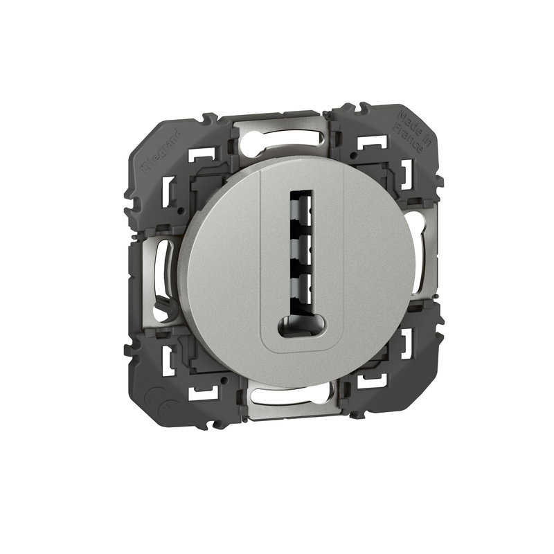 Legrand 095256 - Prise téléphone en T dooxie finition alu - sachet