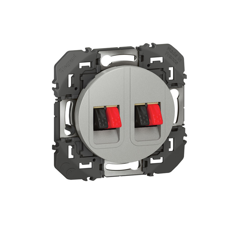 Legrand 095259 - Prise haut-parleur double dooxie finition alu