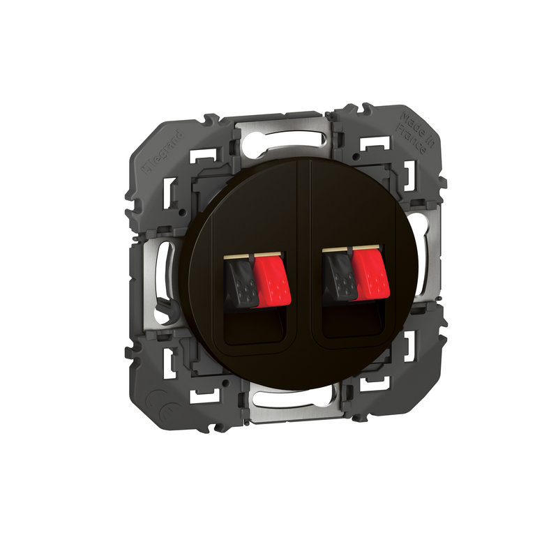 Legrand 600582 - Prise haut-parleur double dooxie - finition noir