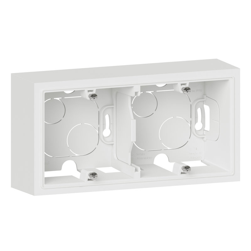 Legrand 095293 - Cadre saillie 2 postes dooxie finition blanc