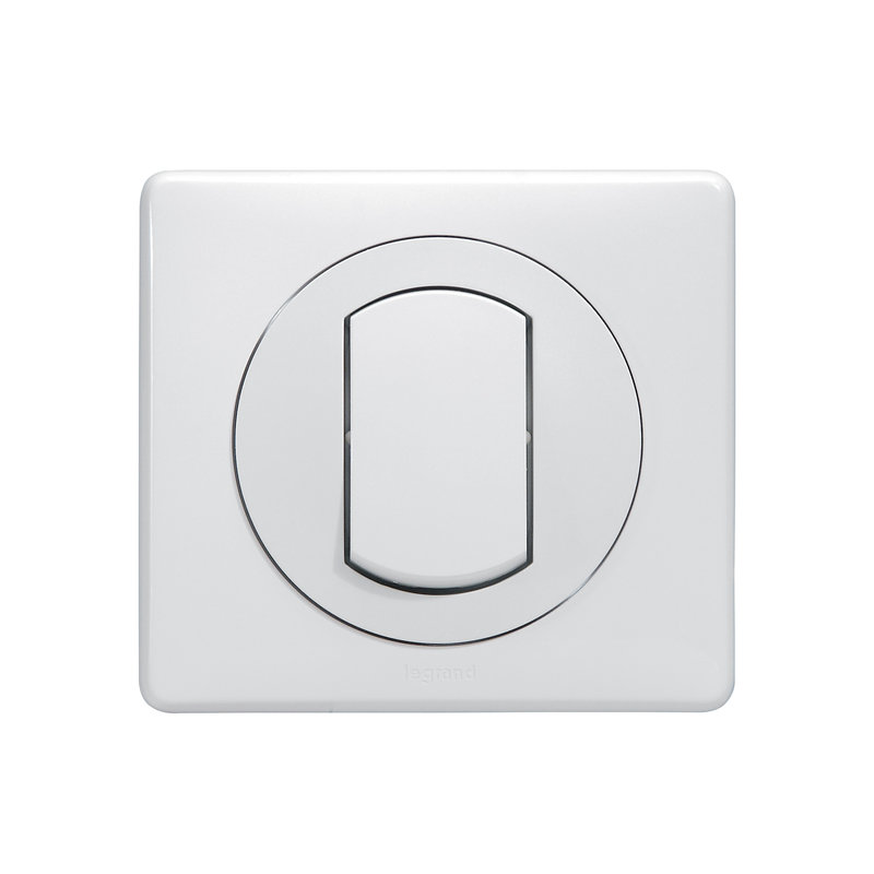 Legrand 099161 - Interrupteur ou va-et-vient avec plaque Céliane Soft étanche 10A - blanc