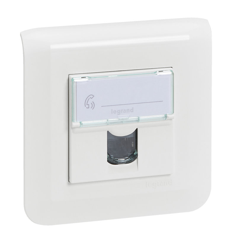 Legrand 099205 - Prise RJ45 multimédia Mosaic catégorie 6 FTP avec plaque