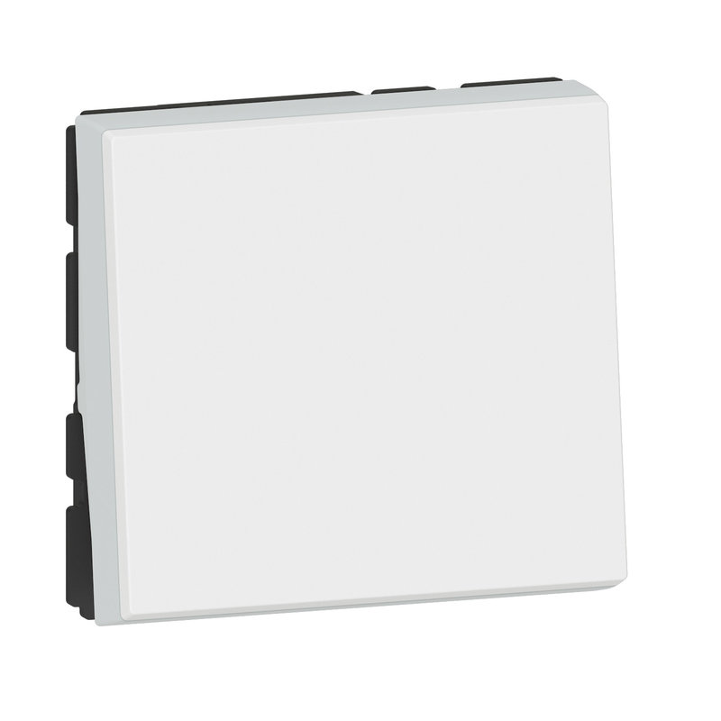 Legrand 099411 - Poussoir Mosaic Easy-Led 6A 2 modules - blanc