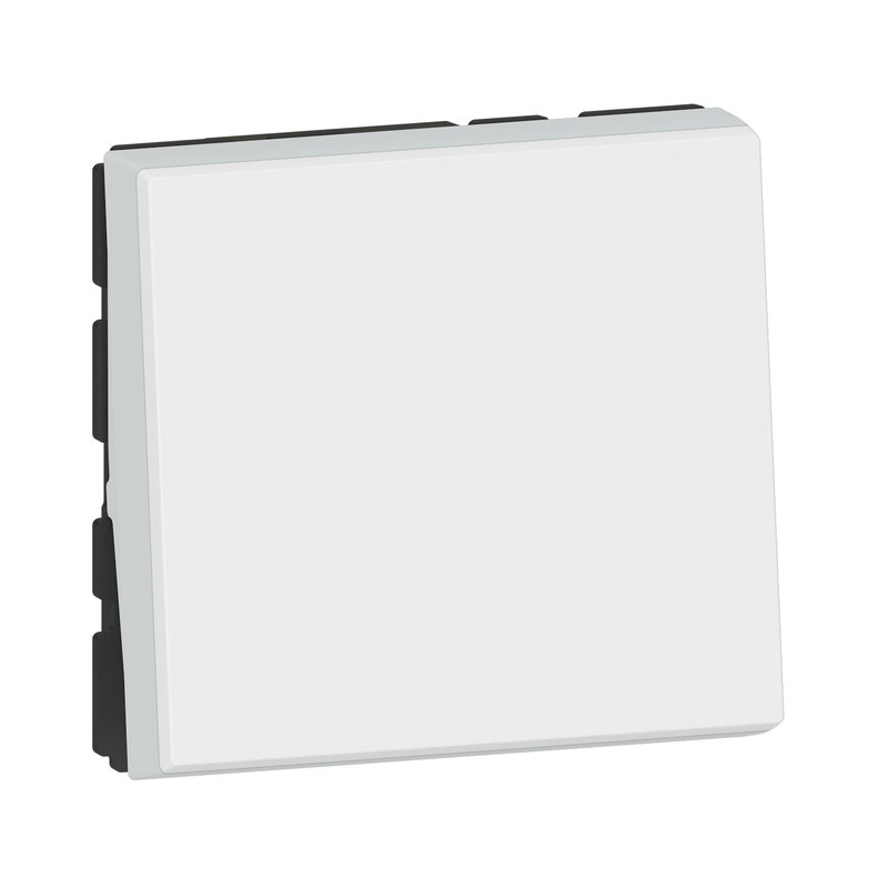 Legrand 099414 - Poussoir lumineux avec voyant Mosaic Easy-Led 6A 2 modules - blanc
