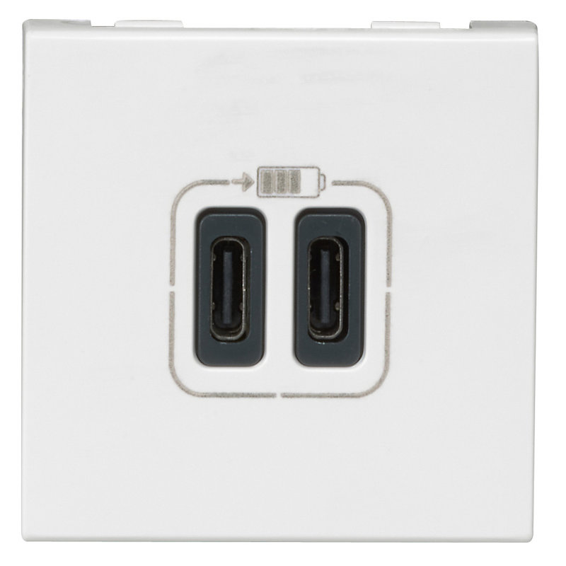 [LEG-099427] Legrand 099427 - Prise double USB Type-C Mosaic 3A 2 modules - blanc