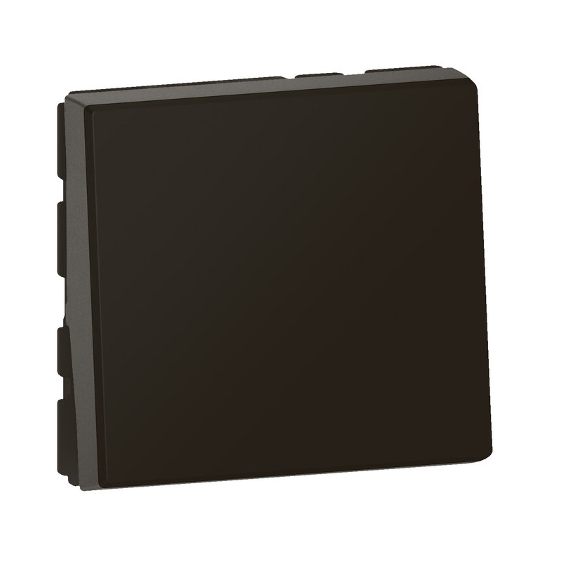 Legrand 099447 - Poussoir lumineux avec voyant Mosaic Easy-Led 6A 2 modules - noir mat