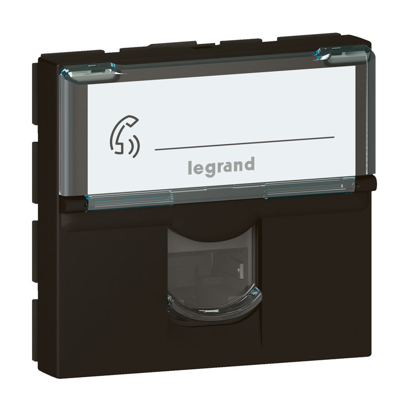 Legrand 099452 - Prise RJ45 multimédia Mosaic catégorie6 F/UTP 2 modules - noir mat