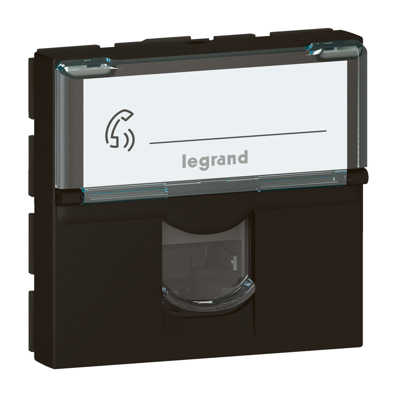 Legrand 099453 - Prise RJ45 multimédia Mosaic catégorie6 STP 2 modules - noir mat