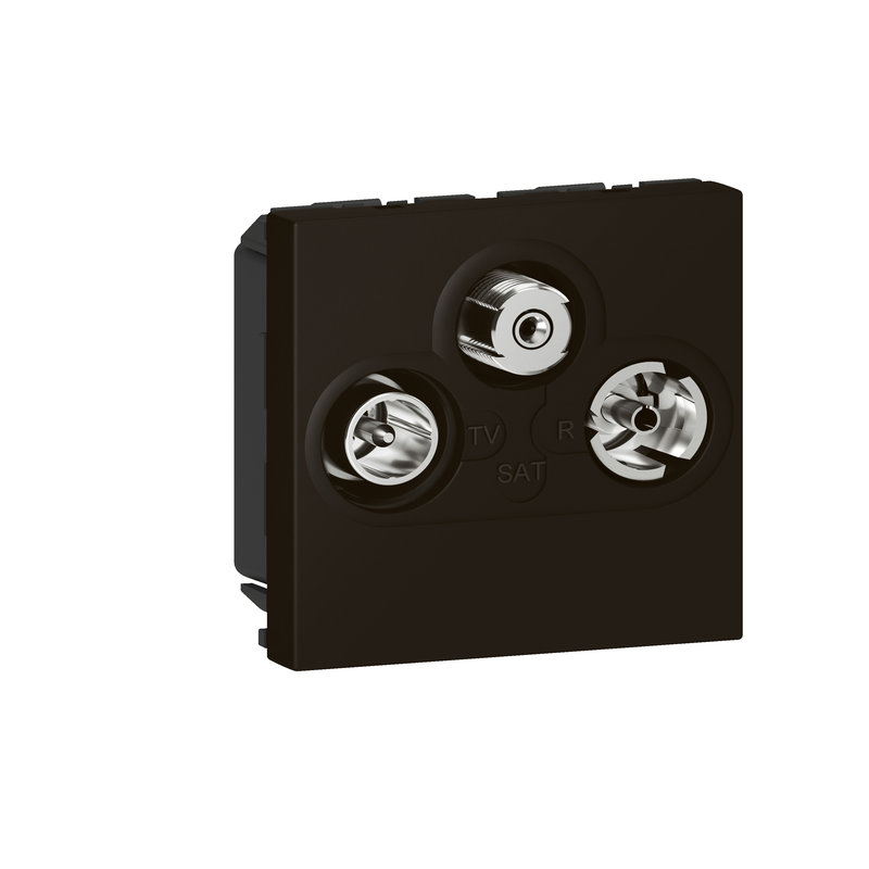 Legrand 099455 - Prise TV-R-SAT DAB+ Mosaic 2 modules - noir mat